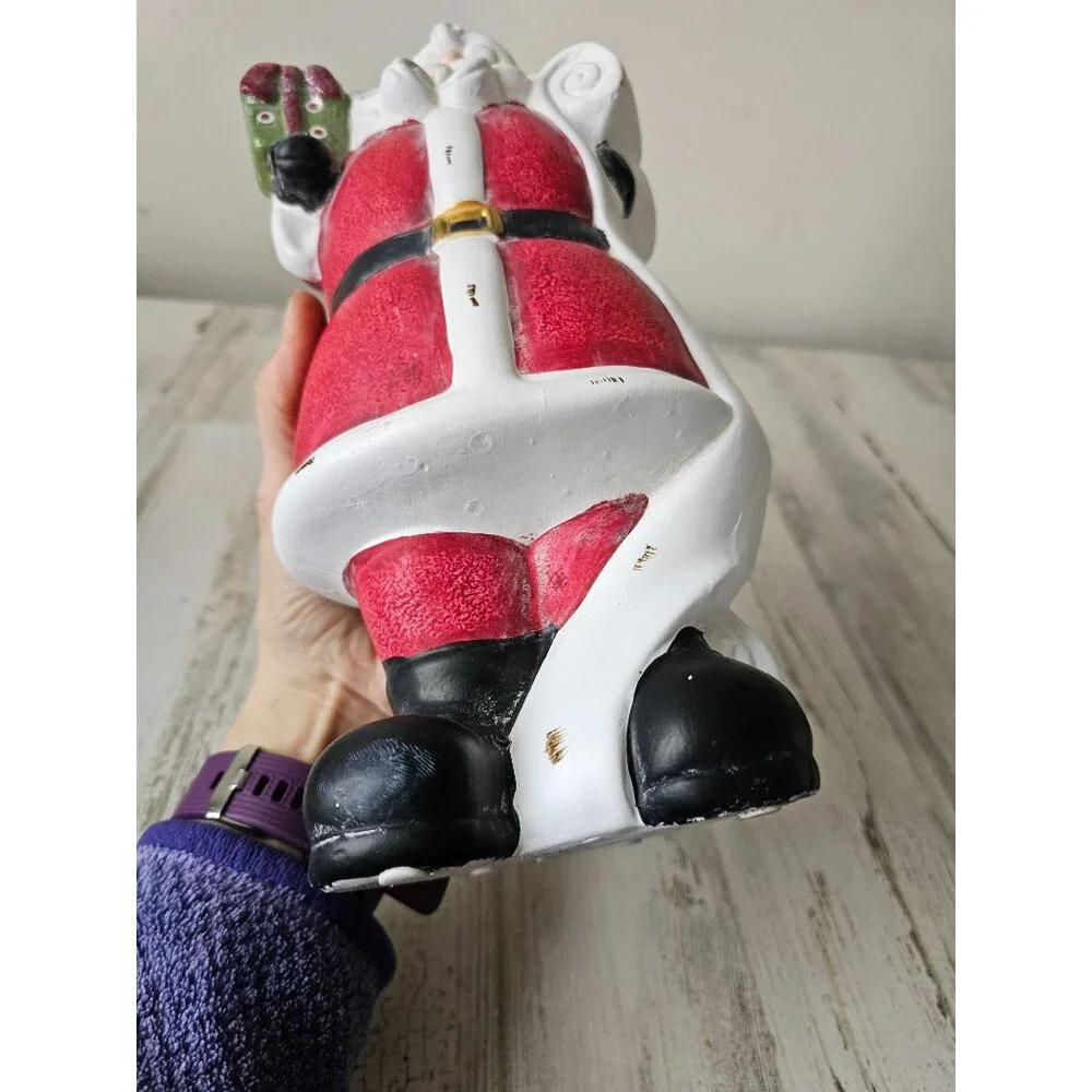 Pier‎ 1 ceramic Santa vintage present decor unique